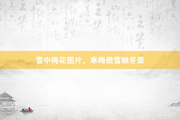 雪中梅花图片，寒梅傲雪映冬景
